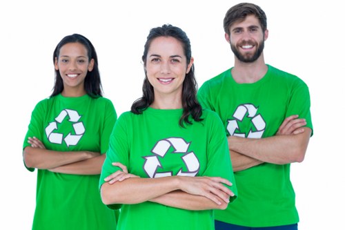 Professional waste disposal team